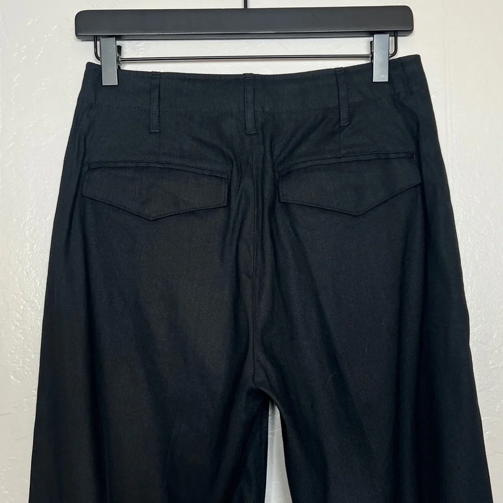 RAG & BONE Women’s Size 4 Black Dylan Cropped Linen Pants